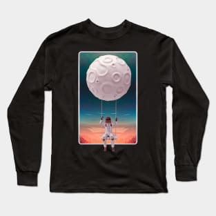 astronaut on the moon Long Sleeve T-Shirt